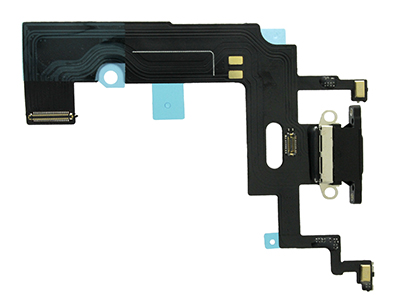 [IP00XRCRNC] Apple iPhone XR Flat Cable + Connettore di Ricarica + Microfono Nero No Logo