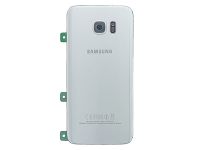 [SG0S7EBCSO] Samsung Galaxy S7 Edge Guscio Batteria + Vetrino Camera + Vetrino Flash Silver