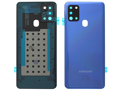 [SGA21SBCAO] Samsung Galaxy A21 S Cover Batteria + Vetrino Camera + Adesivi Blu