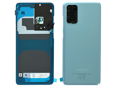 [SGS20PBCBO] Samsung Galaxy S20 Plus Cover Batteria in vetro + Vetrino Camera + Microfono Cloud Blue