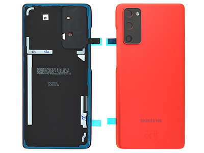[SGS20FBCRO] Samsung Galaxy S20 FE Cover Batteria + Vetrino Camera + Adesivi Cloud Red