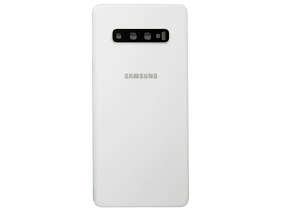 [SGS10PBCWO] Samsung Galaxy S10+ Cover Batteria in vetro + Vetrino Camera Ceramic White