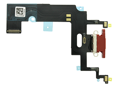 [IP00XRCRRC] Apple iPhone XR Flat Cable + Connettore Ricarica + Microfono Rosso No Logo