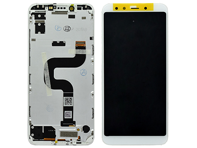 [XMMIA2DSWC] Xiaomi MI A2 LCD + Touch Screen + Frame Bianco
