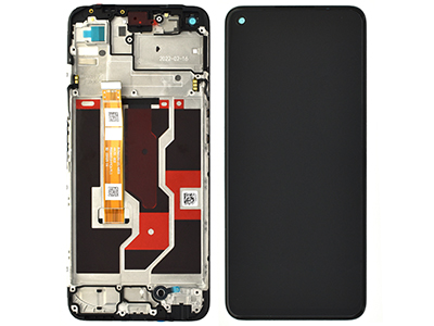 [OP0A76DSO] Oppo A76 LCD + Touchscreen + Frame + Switch Tasti Laterali Black