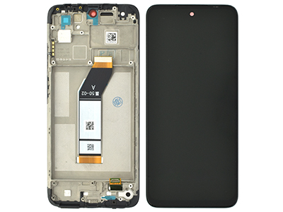 [XR0010DSC] Xiaomi Redmi 10 4g Lcd + Touch Screen + Frame + Swich Tasti Laterali Black