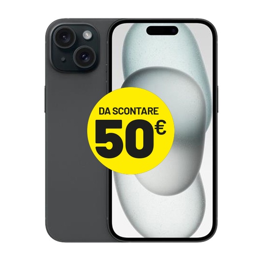[APPIP15128NR42] Apple iPhone 15 (128 GB) Nero - Grado Estetico: Buono Plus - Batteria Oltre 85%