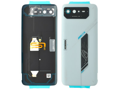 [ASARP6BCO] Asus ROG PHONE 6 AI2201 Cover Batteria + Vetrino Camera + Adesivi Storm White