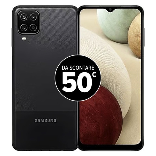 [SAMGALA1264NR23] Samsung Galaxy A12 (64 GB) Nero - Grado Estetico: Ottimo - Batteria Standard