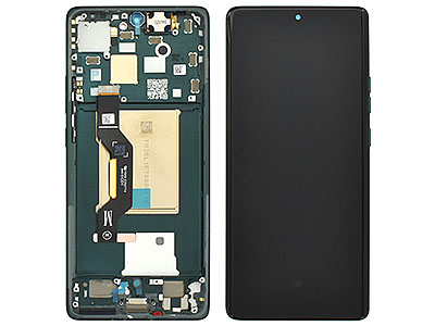 [MTME50DSO] Motorola MOTO EDGE 50 5G Lcd + Touch Screen + Frame + Tasti Laterali Jungle Green
