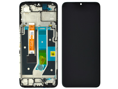 [OPA785DSON] Oppo A78 5G Service Pack LCD + Touchscreen + Frame + Switch Tasti Laterali - Nero