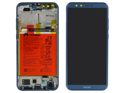 [HN009LDSOB] Honor Honor 9 Lite Service Pack LCD + Touchscreen + Frame + Batteria + Tasti Lat. + Altoparlante + Vibrazione Blu - 02351SNQ