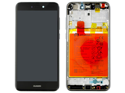 [HWP8L17DSON] Huawei P8 Lite 2017 Service Pack LCD + Touch screen + Frame + Tasti Laterali Nero - 02351VBT