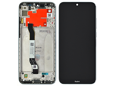 [XR0N8TDSOB] Xiaomi Redmi Note 8T Service Pack LCD + Touchscreen + Frame + Tasti Laterali Bianco 