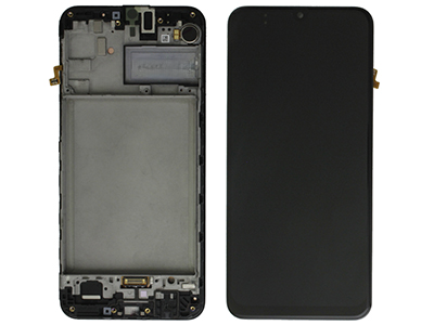 [SGM30SDSON] Samsung Galaxy M30S - Service Pack LCD + Touchscreen + Frame + Switch Tasti Laterali + Vibrazione Black GH82 - 21265A